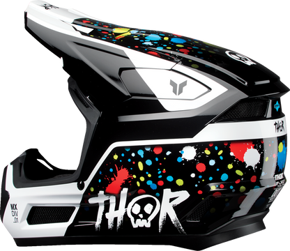 THOR Youth Fleet Helmet Splat - Black Large (Part 0111 - 1767) - Kelly Motorsports