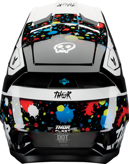 THOR Youth Fleet Helmet Splat - Black Large (Part 0111 - 1767) - Kelly Motorsports