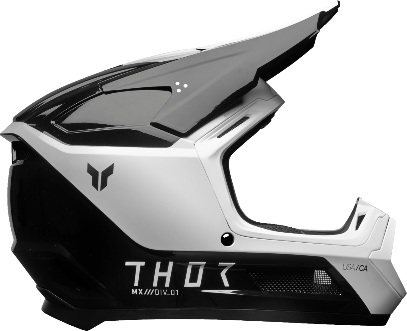 THOR Youth Fleet Storm Helmet - Black/White, Medium (Part Number 0111 - 1687) - Kelly Motorsports