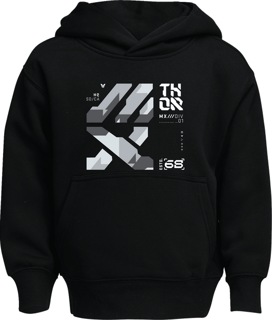 THOR Youth Forge Pullover Hoodie - Black, Size Large - Part 3052-0708 - Kelly Motorsports