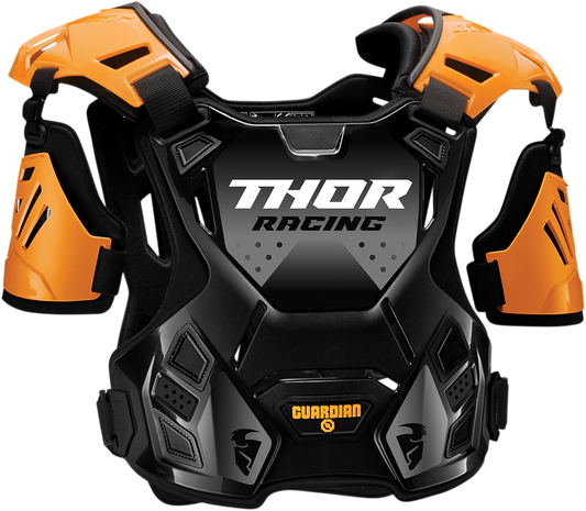 THOR Youth Guardian Roost Deflector S/M by THOR – Orange and Black with Adjustable Fit and Impact Protection - Kelly Motorsports