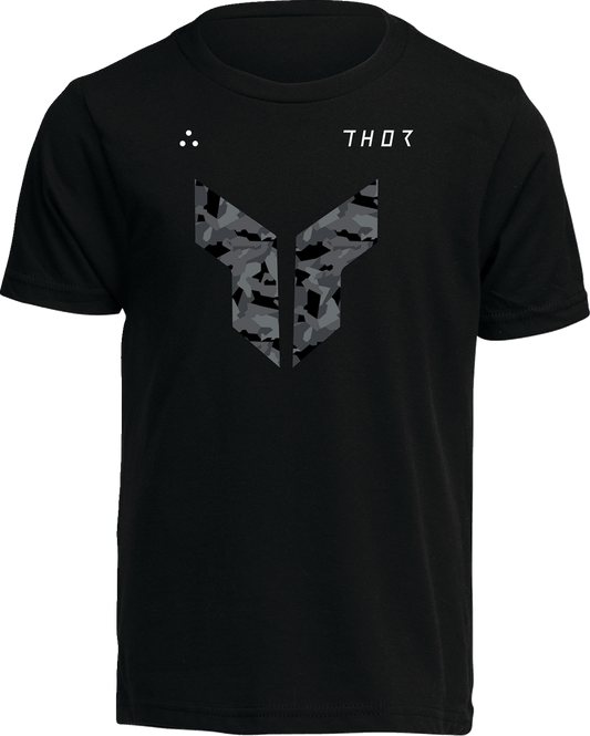 THOR Youth Iconic T-Shirt in Carbon Black (Part No. 3032-3830) - Kelly Motorsports