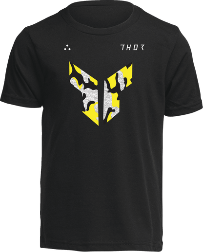 THOR Youth Iconic T-Shirt - Toxic Black, Size Medium - Part Number 3032-3839 - Kelly Motorsports
