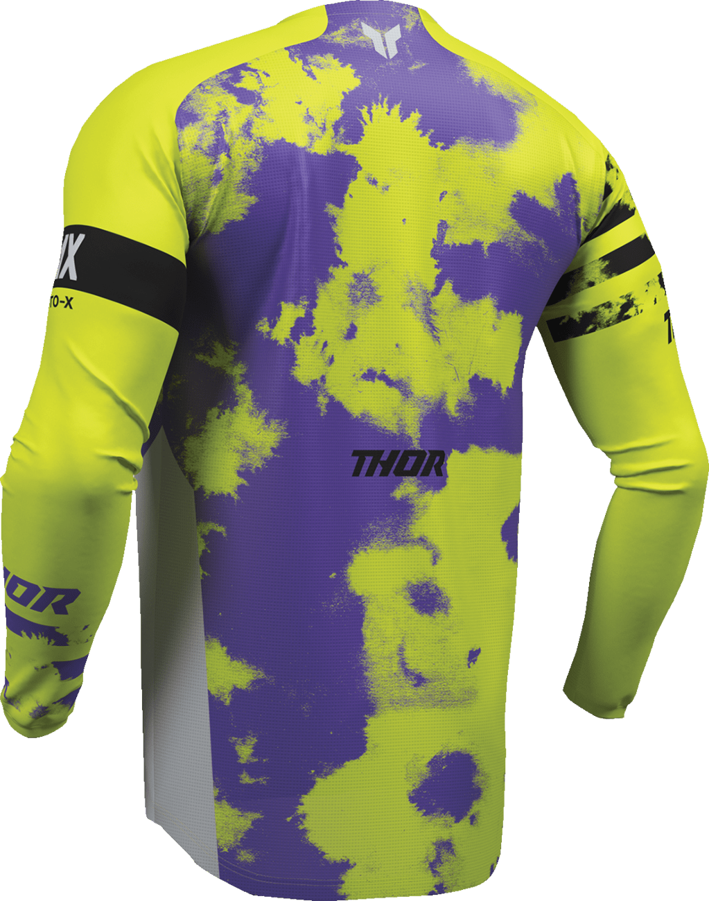 THOR Youth Launchmode Bleach Jersey - Gray/Acid, Part Number 2912-2579 - Kelly Motorsports