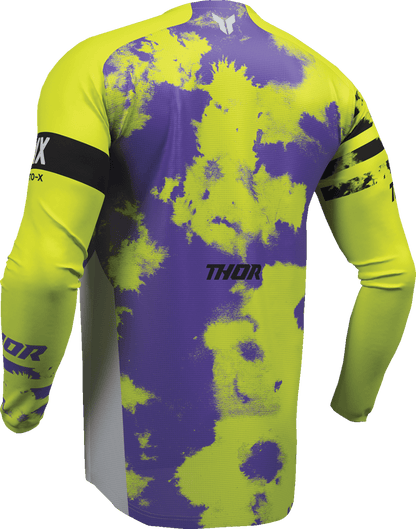 THOR Youth Launchmode Bleach Jersey - Gray/Acid, Part Number 2912-2580 - Kelly Motorsports