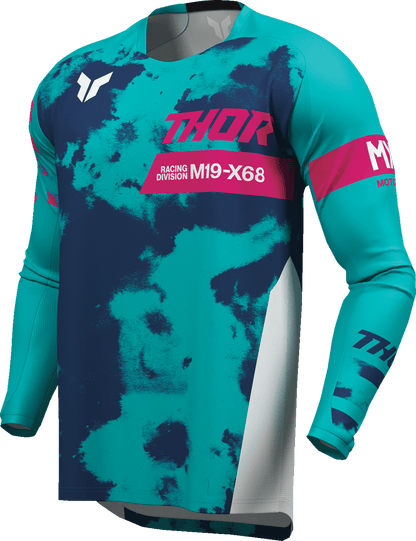 THOR Youth Launchmode Bleach Jersey White/Aqua - Part Number 2912-2584 - Kelly Motorsports