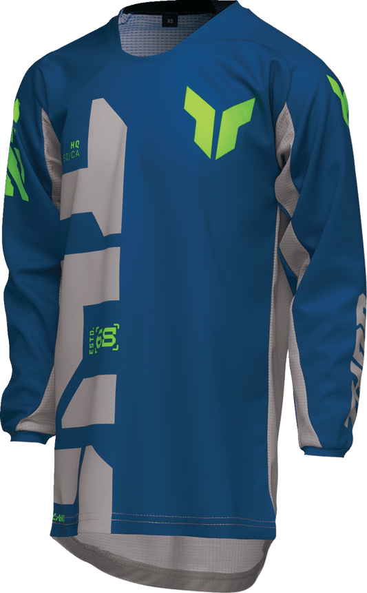 THOR Youth Launchmode Forge Jersey - Blue, Size Large - 2912-2552 - Kelly Motorsports