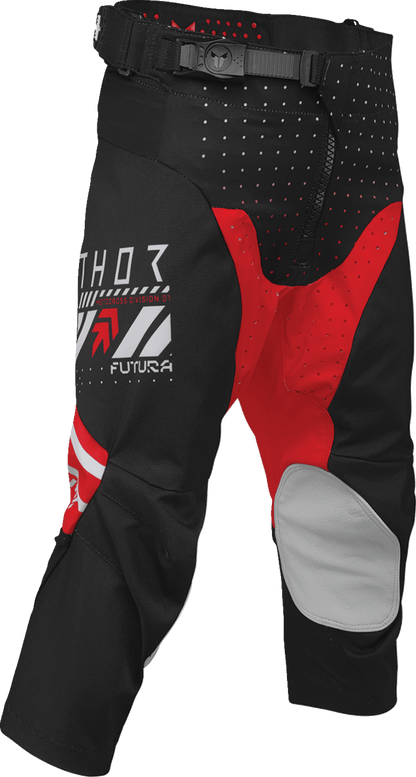 THOR Youth Launchmode Futura Pants Black/Red US 28 - Durable Motocross Jersey with Ventilation and Comfort Features - Kelly Motorsports