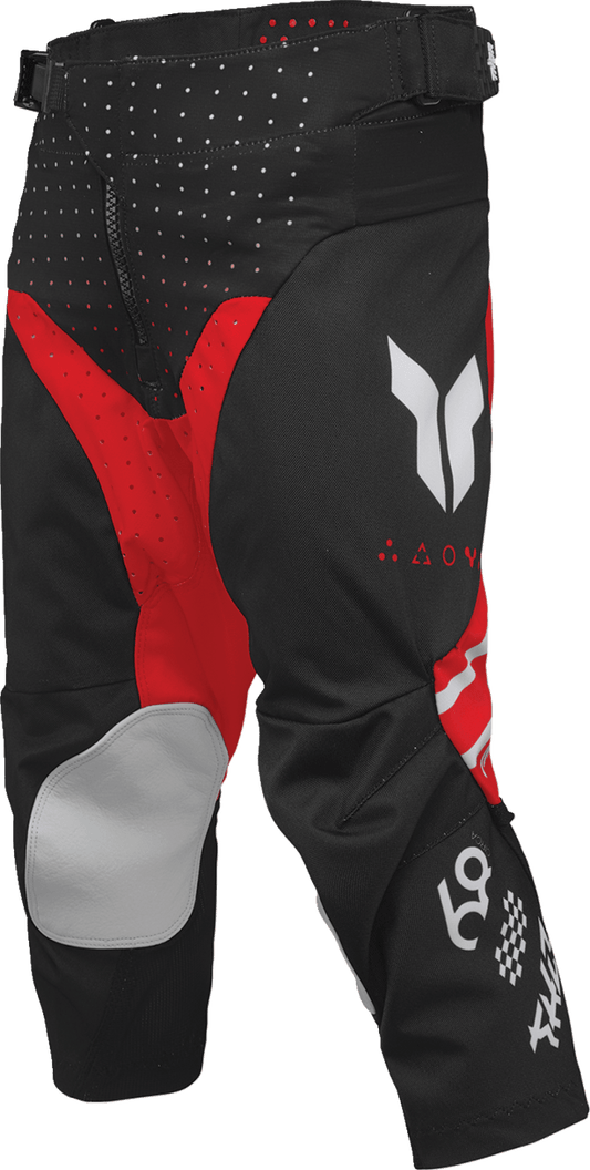 THOR Youth Launchmode Futura Pants Black/Red US 28 - Durable Motocross Jersey with Ventilation and Comfort Features - Kelly Motorsports