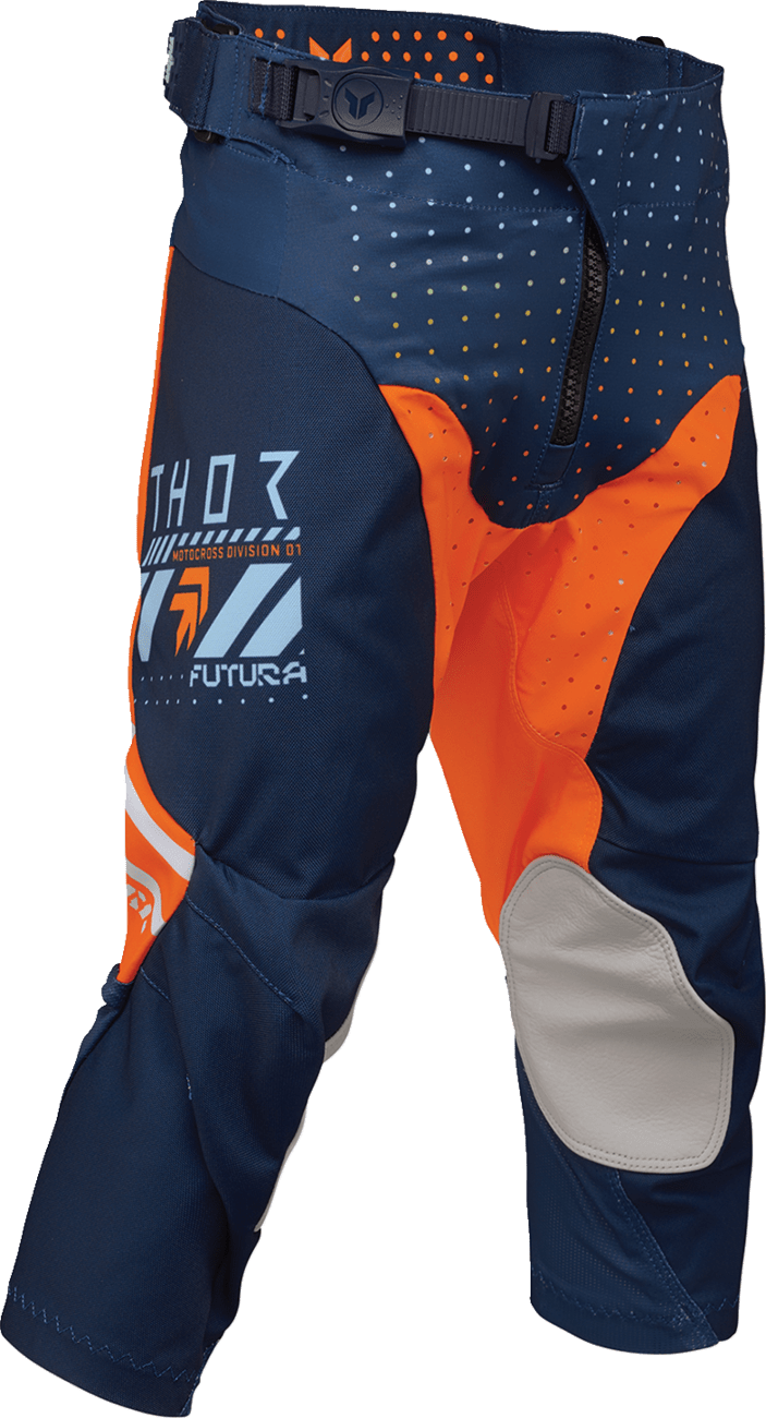 THOR Youth Launchmode Futura Pants - Navy/Orange, Part Number 2903-2609 - Kelly Motorsports