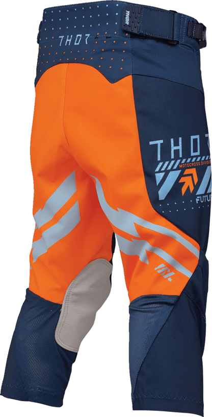 THOR Youth Launchmode Futura Pants Navy/Orange (Part Number 2903-2611) - Kelly Motorsports