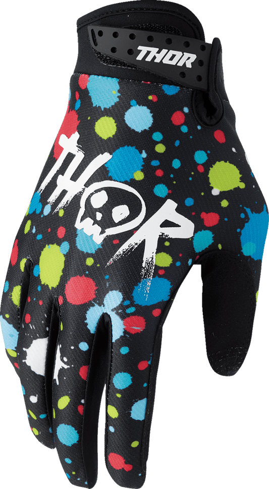 THOR Youth Launchmode Splat Gloves - Multi - Large (Part Number 3332-1921) - Kelly Motorsports