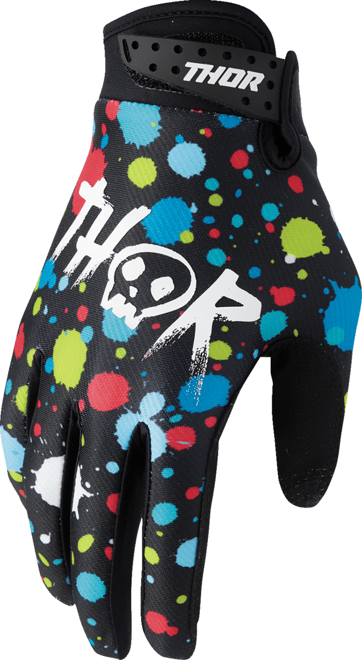 THOR Youth Launchmode Splat Gloves - Multi, Part Number 3332-1917 - Kelly Motorsports