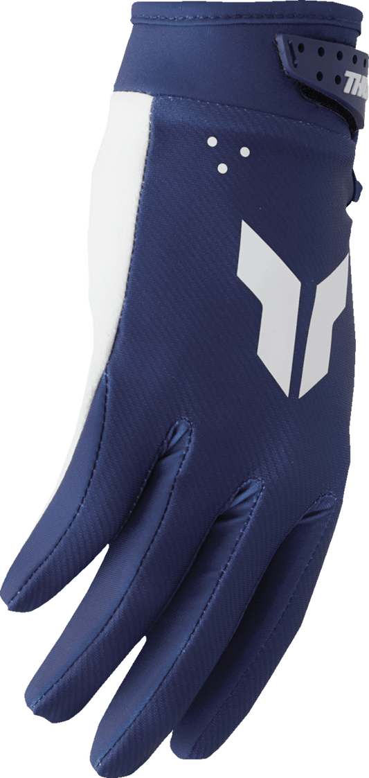 THOR Youth Launchmode Split Gloves - Navy, Size 2XS - Comfortable Clarino® Palm & Durable Features - Kelly Motorsports