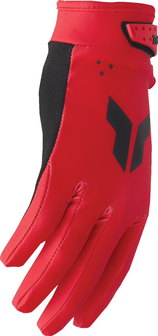 THOR Youth Launchmode Split Gloves - Red, Medium (Part No. 3332-1946) - Kelly Motorsports