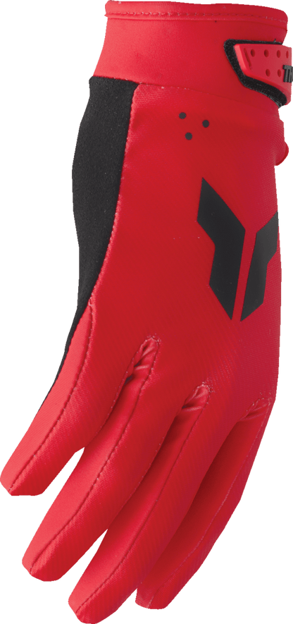 THOR Youth Launchmode Split Gloves - Red, Size 2XS, Part No. 3332-1943 - Kelly Motorsports