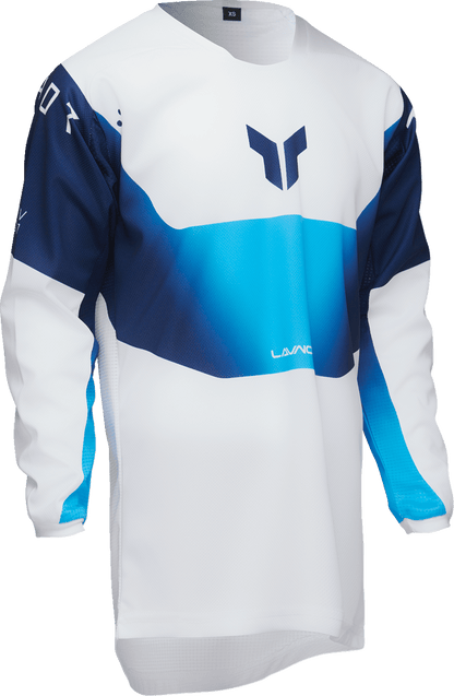 THOR Youth Launchmode Storm Jersey - White - Large (Part No. 2912-2570) - Kelly Motorsports
