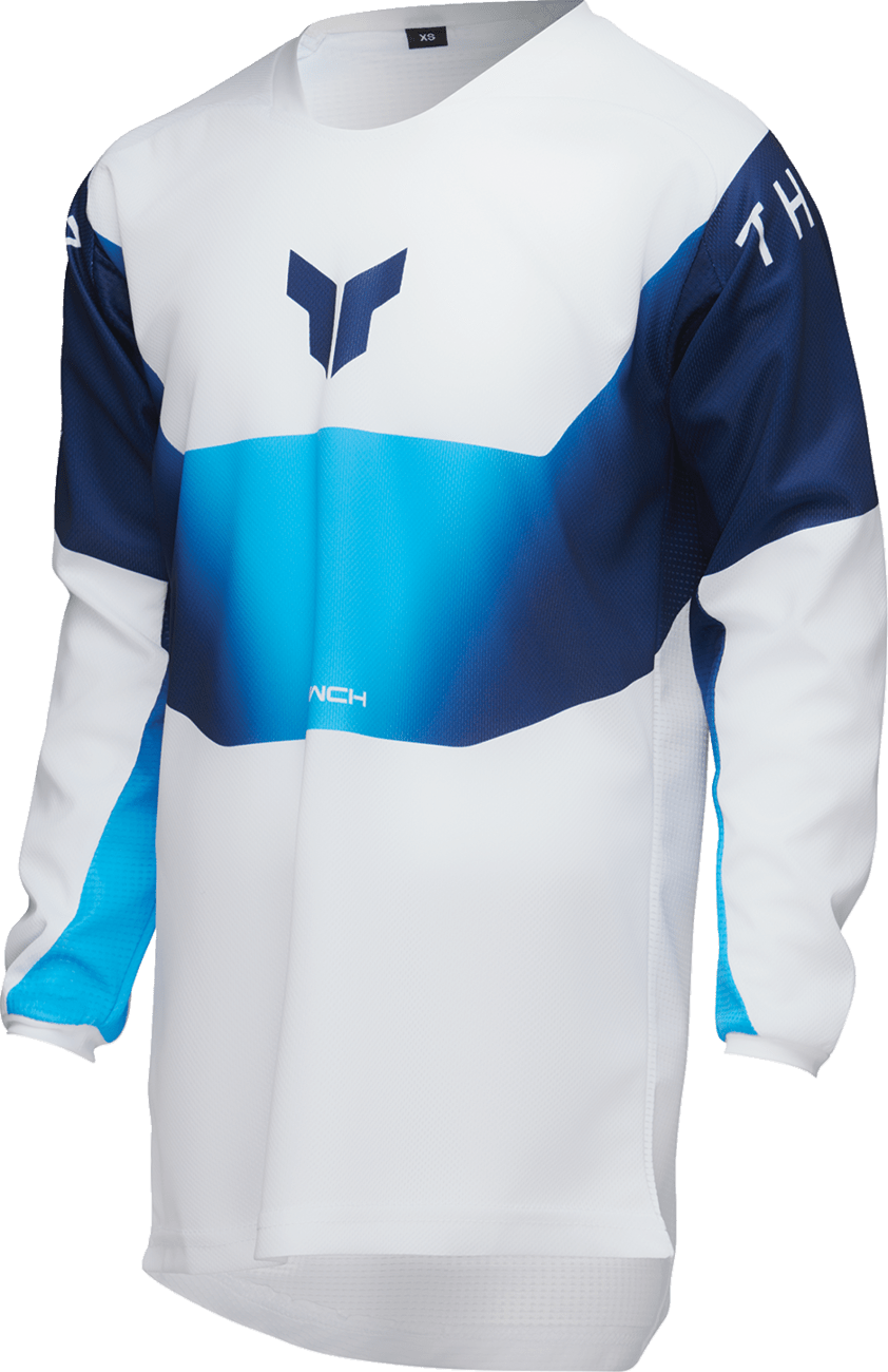 THOR Youth Launchmode Storm Jersey - White - Large (Part No. 2912-2570) - Kelly Motorsports