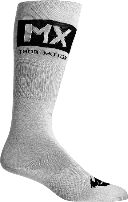 THOR Youth MX Cool Socks Gray/Black Size 1-6 (Part 3431-0664) - Kelly Motorsports