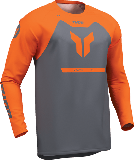 THOR Youth Ridemode Menace Jersey - Charcoal, Size XL (Part Number 2912-2699) - Kelly Motorsports