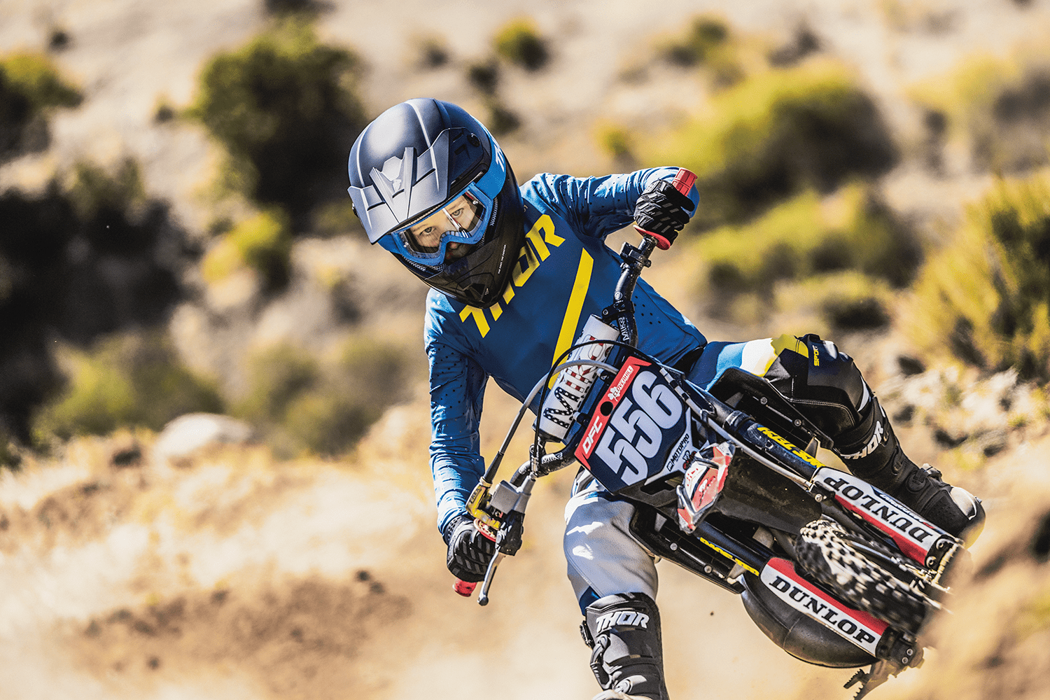 THOR Youth Sportmode Brave Jersey - Blue - Medium (Part Number 2912-2536) - Kelly Motorsports