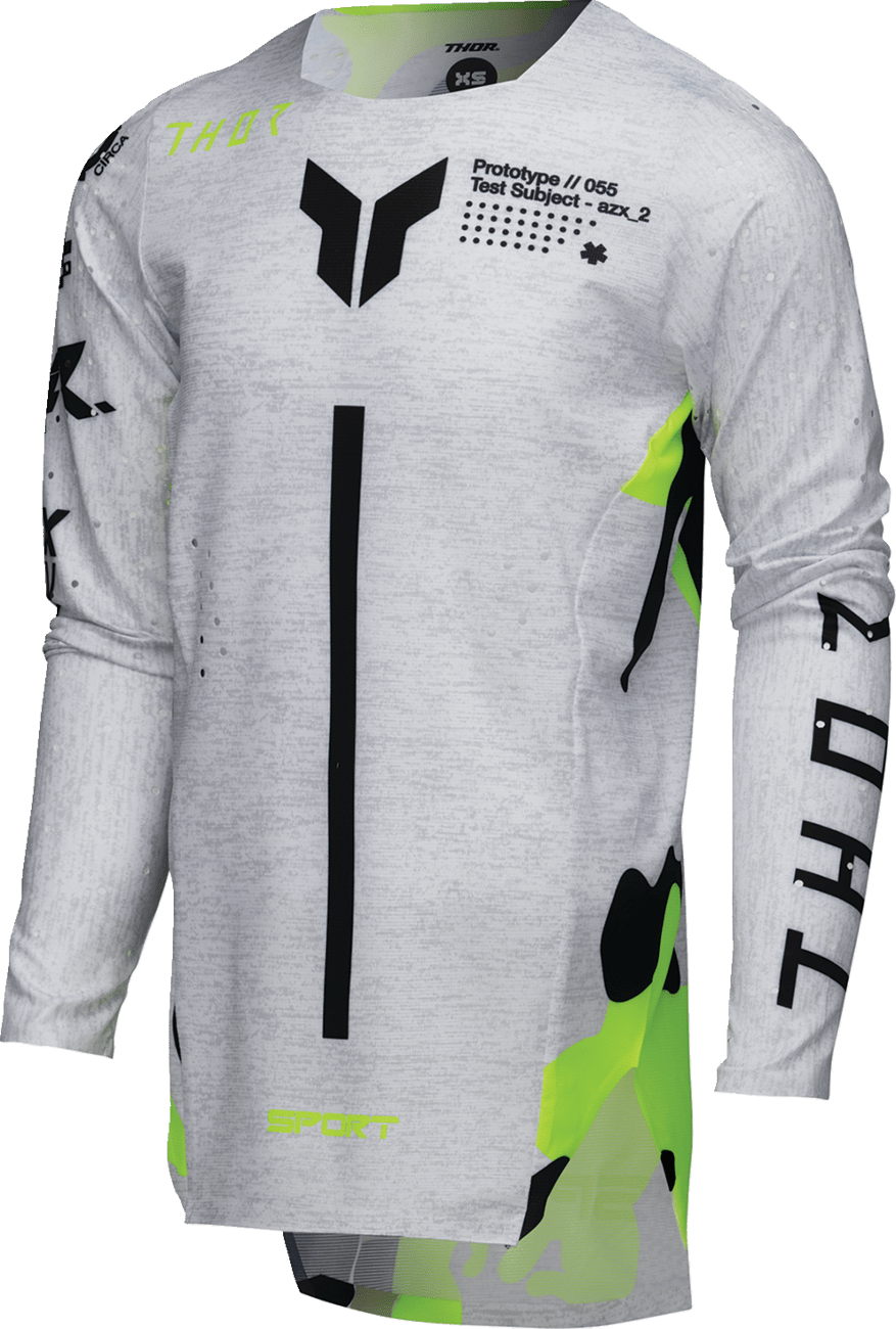 THOR Youth Sportmode Riot Jersey - White/Acid, Medium 2912-2539 - Kelly Motorsports