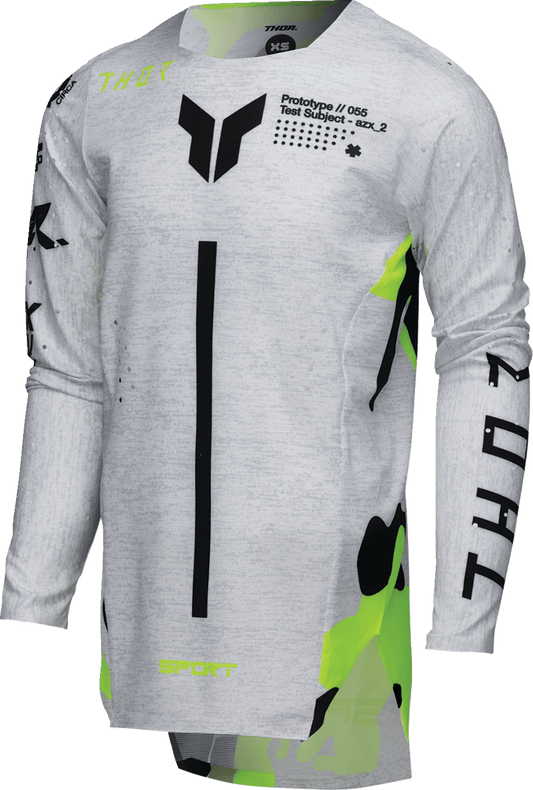THOR Youth Sportmode Riot Jersey - White/Acid, Part Number 2912-2540 - Kelly Motorsports
