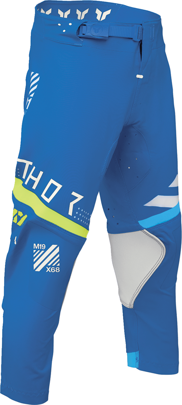 THOR Youth Sportmode Synth Pants - Blue US 24 | Durable 4-Way Stretch Motorcycle Pants with Knee Protection - Kelly Motorsports