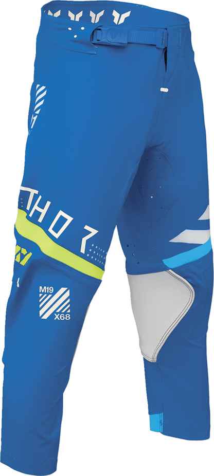 THOR Youth Sportmode Synth Pants - Blue US 24 | Durable 4-Way Stretch Motorcycle Pants with Knee Protection - Kelly Motorsports