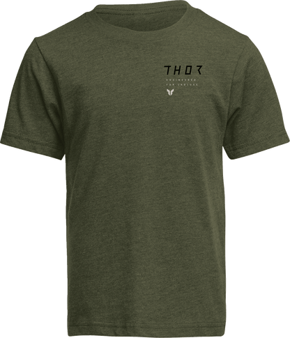 THOR Youth Stamp T-Shirt - Olive - Medium by THOR - Part No. 3032-3913 - Kelly Motorsports