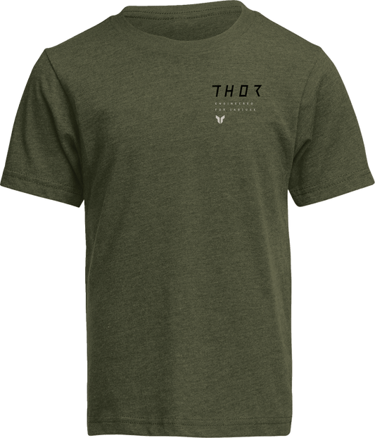 THOR Youth Stamp T-Shirt - Olive, Size XL | Part Number 3032-3915 - Kelly Motorsports