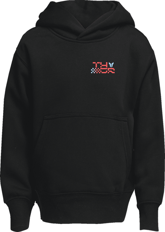 THOR Youth Vantage Pullover Hoodie - Black - Medium (Part Number 3052-0719) - Kelly Motorsports