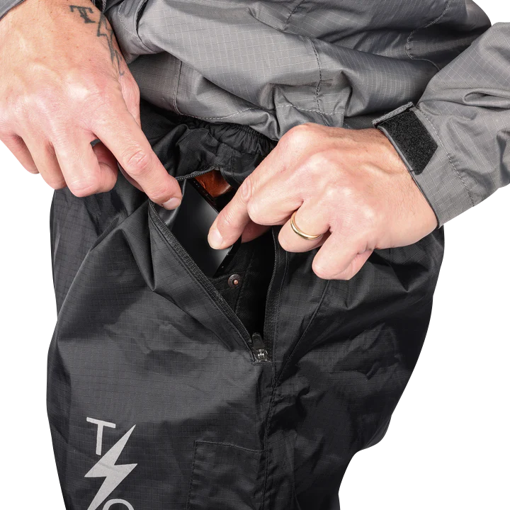 THRASHIN SUPPLY CO. Mission Rain Pants - Black, Size Small/Medium, Model TMJ - 08 - 08 - Kelly Motorsports