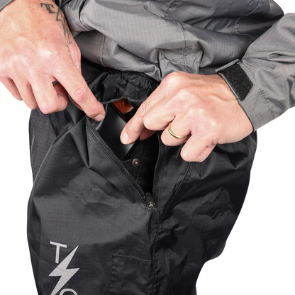 THRASHIN SUPPLY CO. Mission Rain Pants - Black, Size Small/Medium, Model TMJ - 08 - 08 - Kelly Motorsports