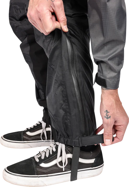 THRASHIN SUPPLY CO. Mission Rain Pants - Black, Size Small/Medium, Model TMJ - 08 - 08 - Kelly Motorsports
