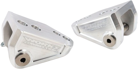 WORKS Aluminum Foot Peg Mount Kit for Kawasaki KX250/450 (Part 20 - 525) - Kelly Motorsports