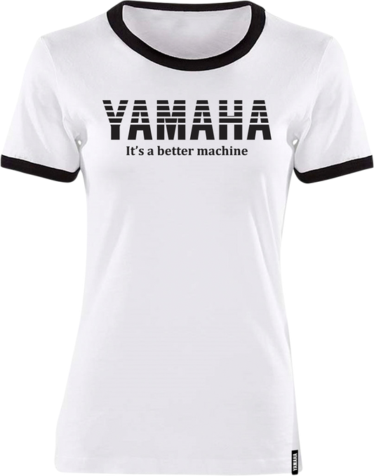 Yamaha Apparel Women's Vintage T-Shirt - White/Black, 2XL (Part Number: NP21S - L1793 - 2X) - Kelly Motorsports