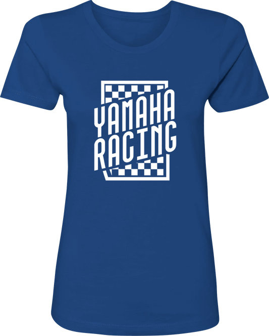 Yamaha Apparel Women's Yamaha Racing Check T-Shirt - Blue - Medium NP21S-L3112-M - Kelly Motorsports