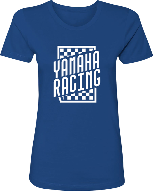 Yamaha Apparel Women's Yamaha Racing Check T-Shirt - Blue, Size XL (Part Number: NP21S - L3112 - XL) - Kelly Motorsports