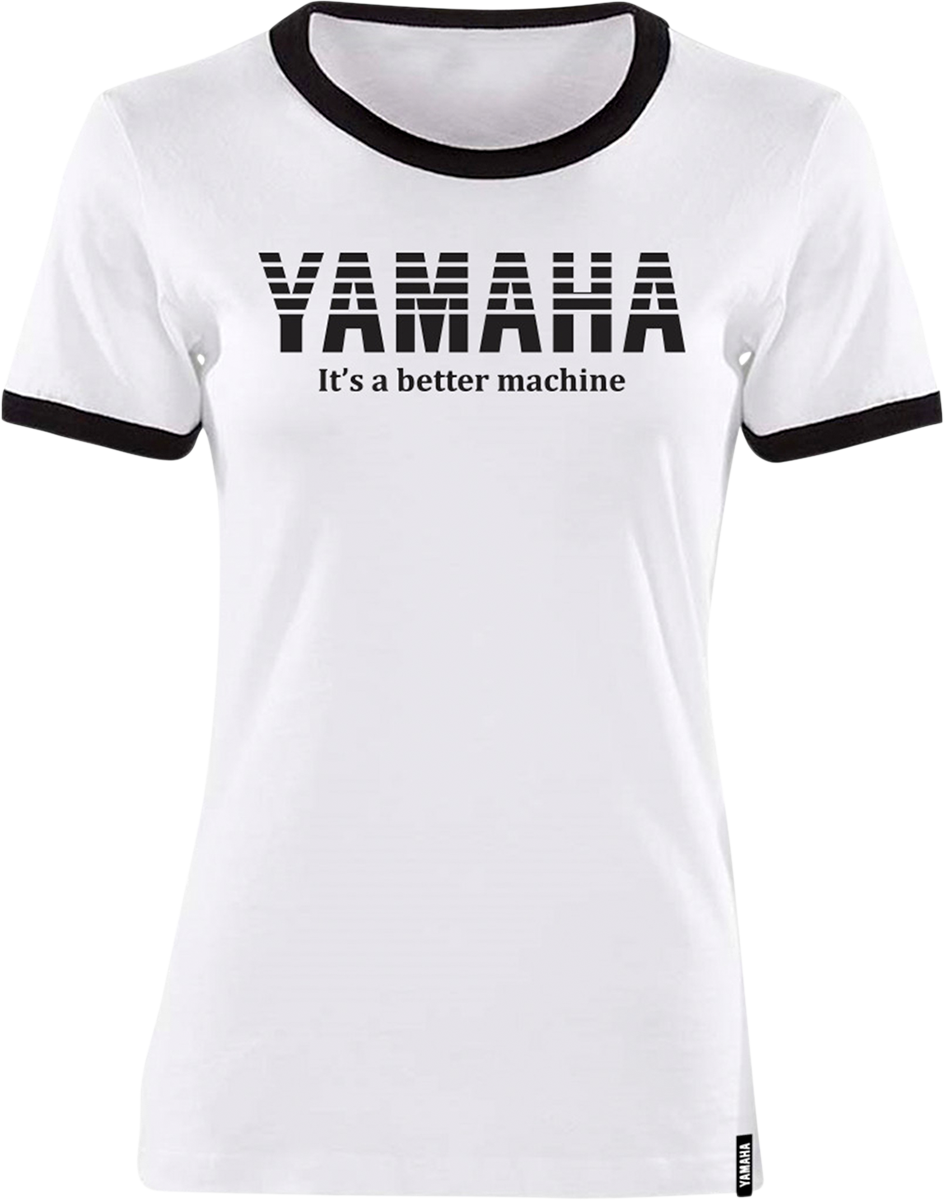 Yamaha Apparel Women's Yamaha Vintage T-Shirt - White/Black, Small (Part No. NP21S - L1793 - S) - Kelly Motorsports