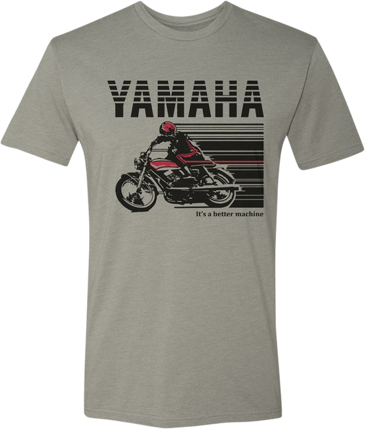 Yamaha Apparel Yamaha Cycle T-Shirt - Medium NP21S-M1968-M, Stone Gray and Red - Kelly Motorsports