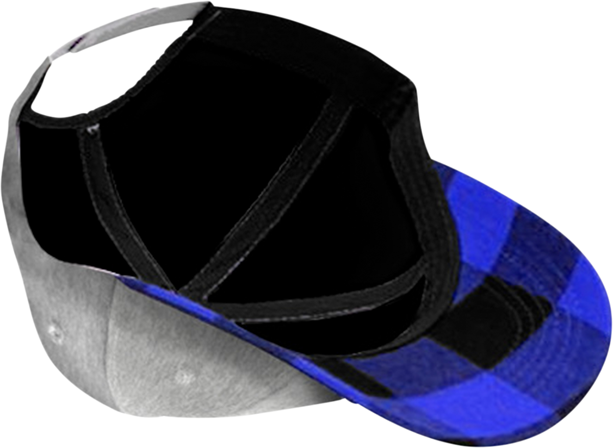 Yamaha Apparel Yamaha Flannel Hat - Heather Gray and Blue, Part Number NP21A - H2737 - Kelly Motorsports
