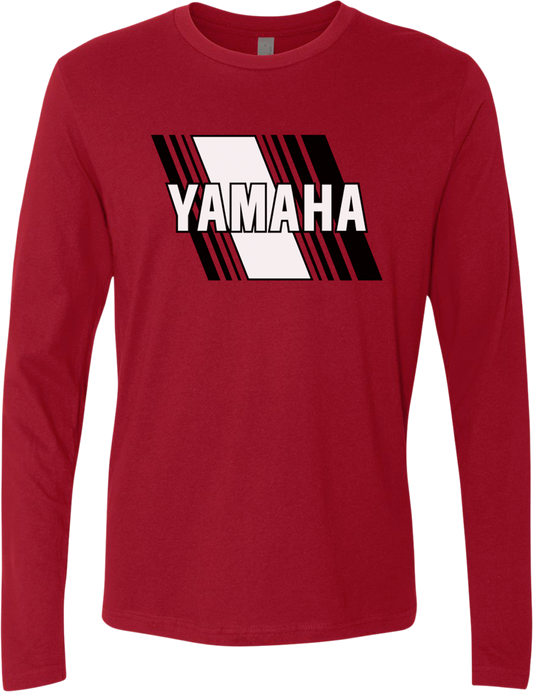 Yamaha Apparel Yamaha Heritage Diagonal Long - Sleeve T-Shirt - Red, Small NP21S - M3119 - S - Kelly Motorsports