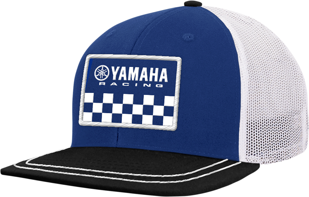 Yamaha Apparel Yamaha Racing Flat Bill Hat - Black and Blue NP21A - H3198 - Kelly Motorsports