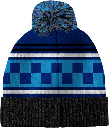 Yamaha Apparel Yamaha Racing Pom Beanie NP21A - H3242 - Black and Blue Acrylic Knit Hat - Kelly Motorsports
