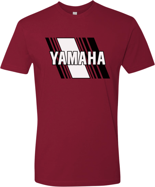 Yamaha Heritage Diagonal T-Shirt in Red - Medium by Yamaha Apparel (Part No. NP21S-M3118-M) - Kelly Motorsports