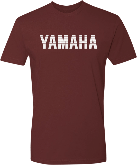 Yamaha Heritage T-Shirt by Yamaha Apparel - Maroon - Medium (Part NP21S-M1965-M) - Kelly Motorsports
