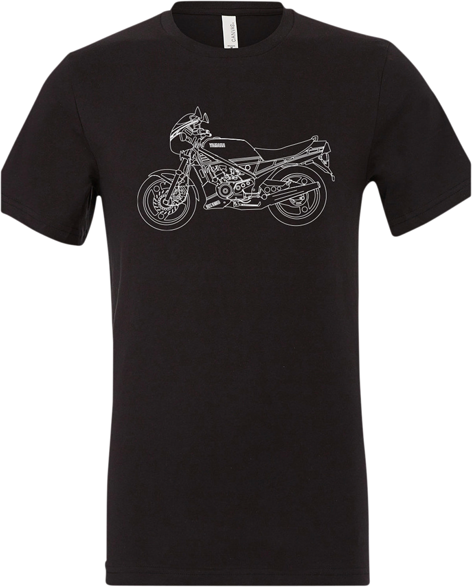 Yamaha RZ350 Black 2XL T-Shirt by Yamaha Apparel - NP21S - M1973 - 2X - Kelly Motorsports