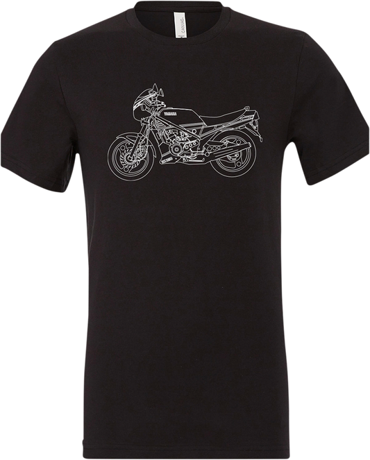 Yamaha RZ350 Black T-Shirt by Yamaha Apparel - Large NP21S - M1973 - L - Kelly Motorsports