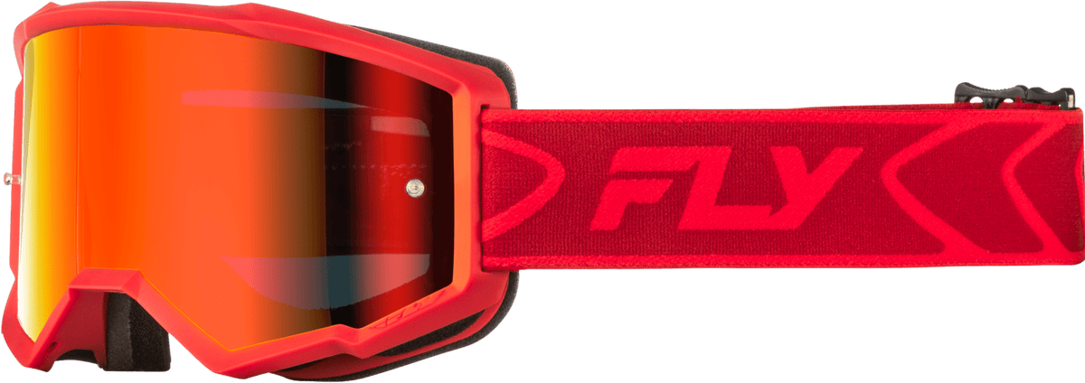 Youth Zone Goggle Red/Crimson W/ Red Mirror/Smoke Lens - Kelly Motorsports